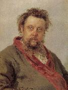 Ilia Efimovich Repin Mussorgsky portrait Sweden oil painting artist